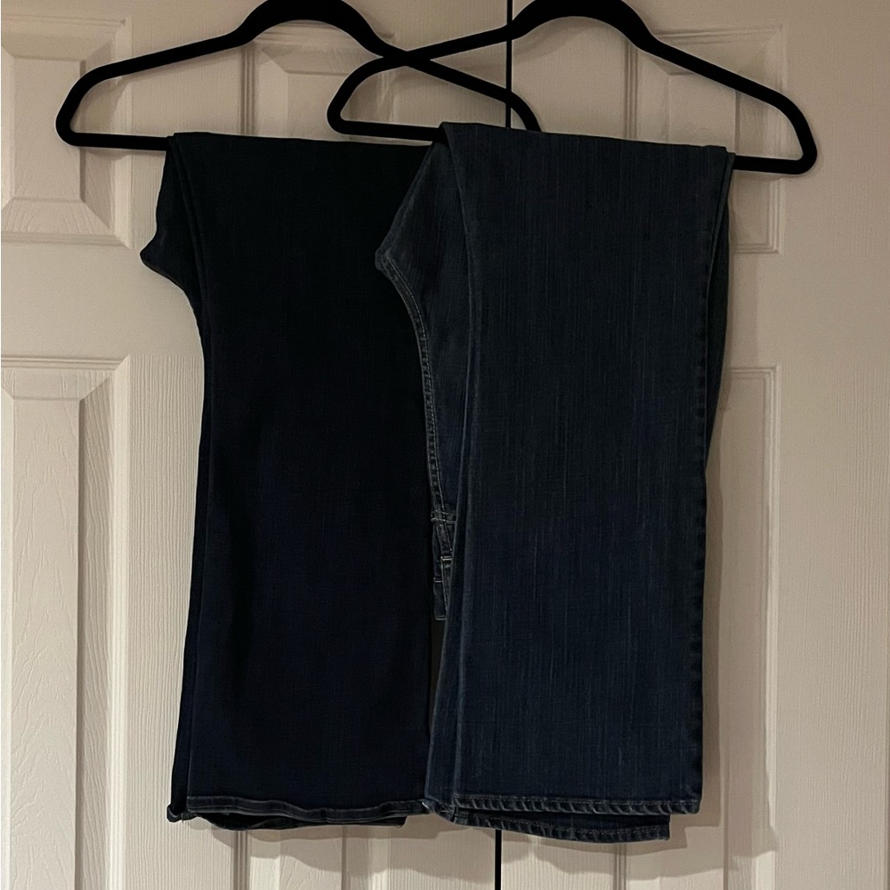 SOLD. 2 pair of womens size 14 long jeans.